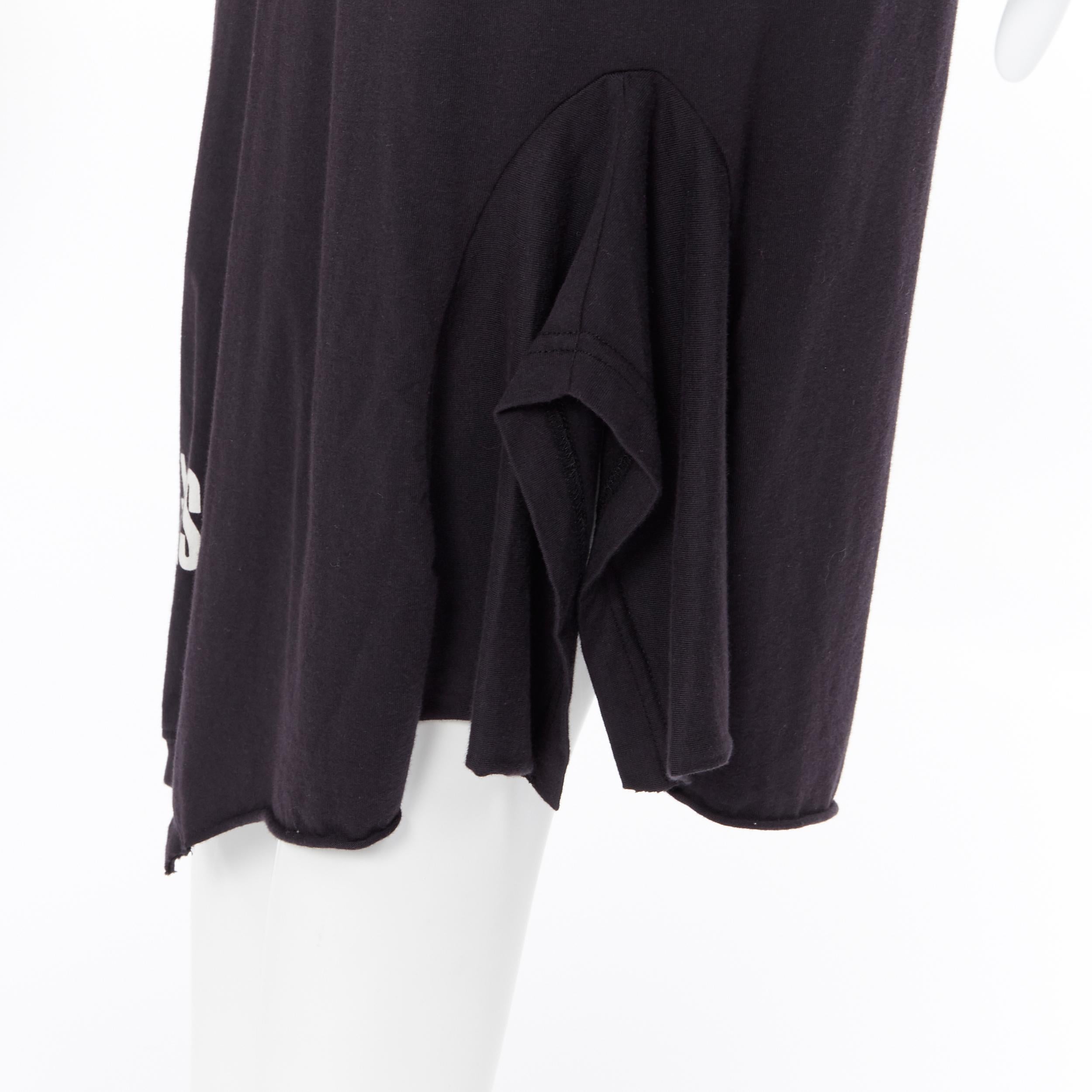 new VETEMENTS SS18 black deconstructed patchwork hooded t-shirt dress XS 2