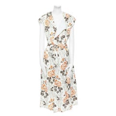 new VICTORIA BECKHAM SS17 Runway floral print cut open back belted dress UK10 M