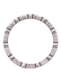 18 Karat Gold Round Brilliant and Baguette Diamond Eternity Band 0.71 Carat
