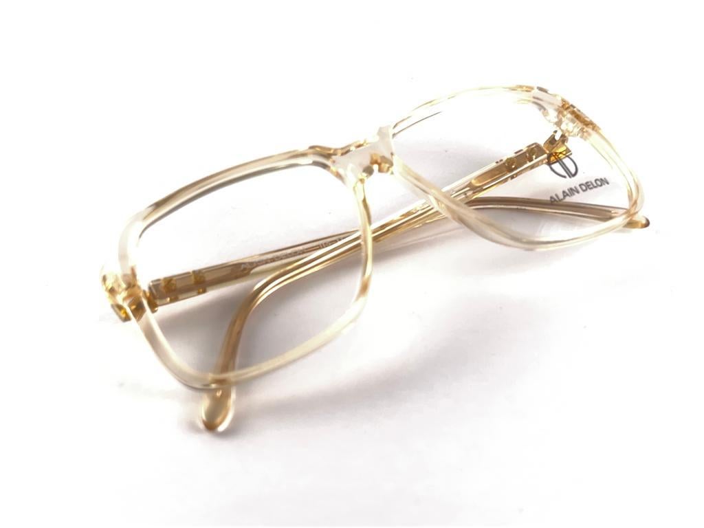 New Vintage Alain Delon I Care 108 Rx Translucent  Italy Sunglasses For Sale 1