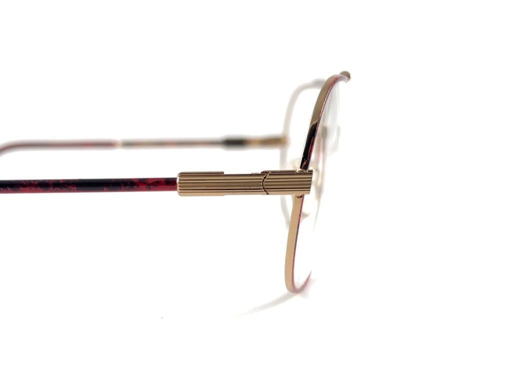 New Vintage Alain Delon Pilot Sirius 591 Rx Metallic Frame 80'S Italy Sunglasses For Sale 1