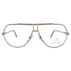 New Vintage Alain Delon Pilot Sirius 591 Rx Metallic Frame 80'S Italy Sunglasses