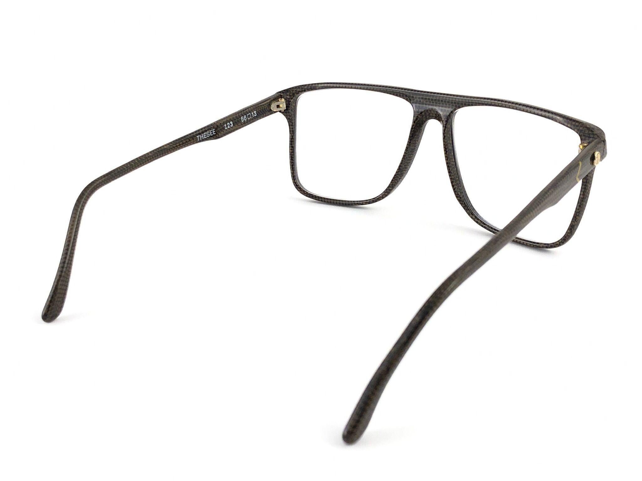 Alain Delon Thesee 123, lunettes de soleil vintage neuves en forme de serpent motif RX, Italie, 1990 en vente 3