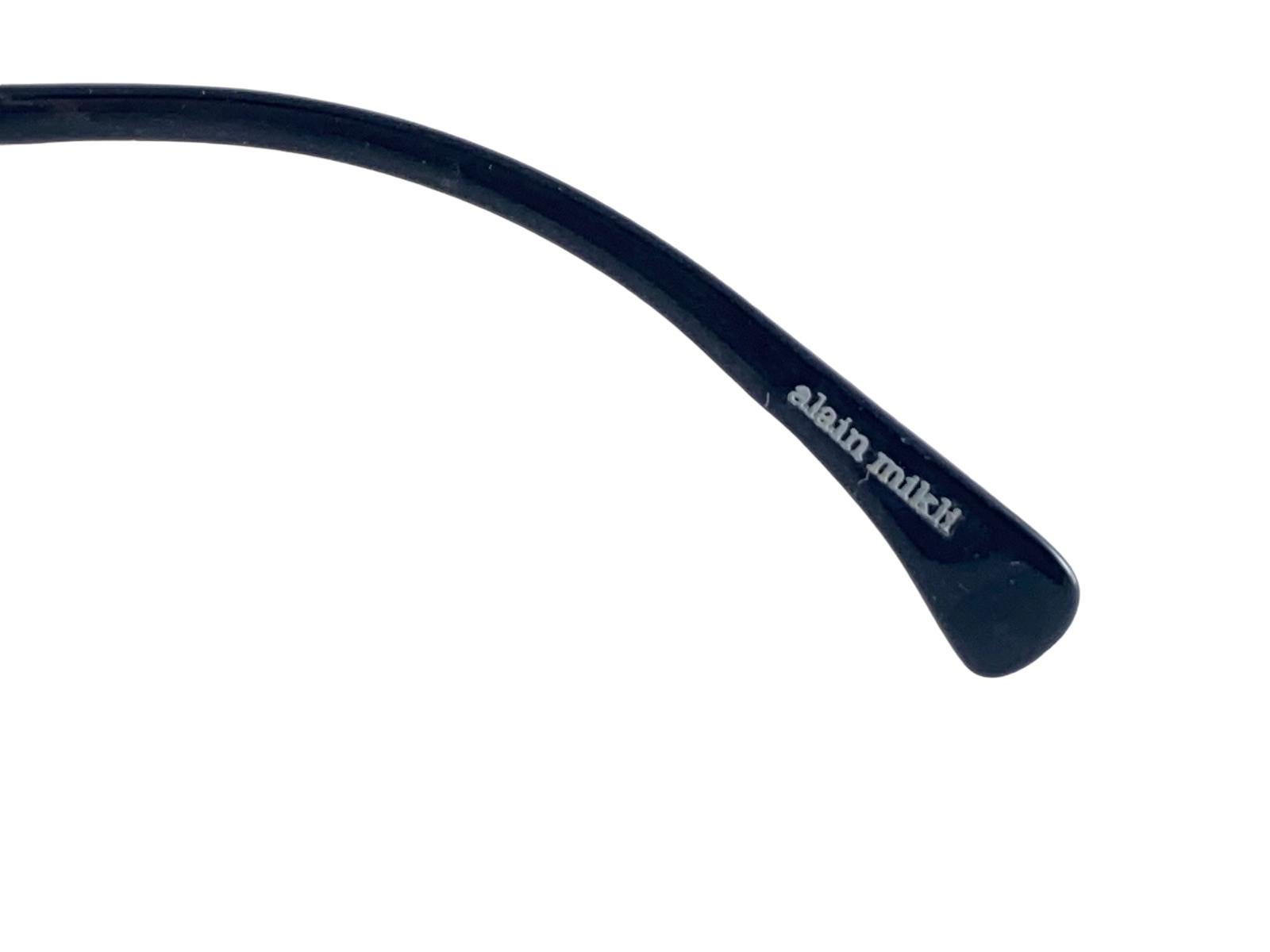 New Vintage Alain Mikli 5009 Col 0126 Black Made in France Sunglasses 1980's In Excellent Condition For Sale In Baleares, Baleares