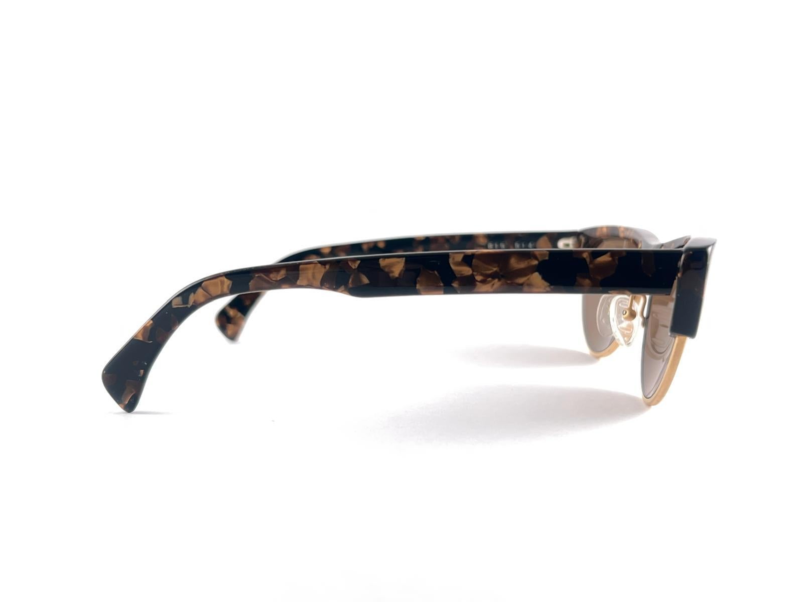 New Vintage Alain Mikli 615 Marbled Tortoise  Handmade Sunglasses 1990'S France For Sale 1