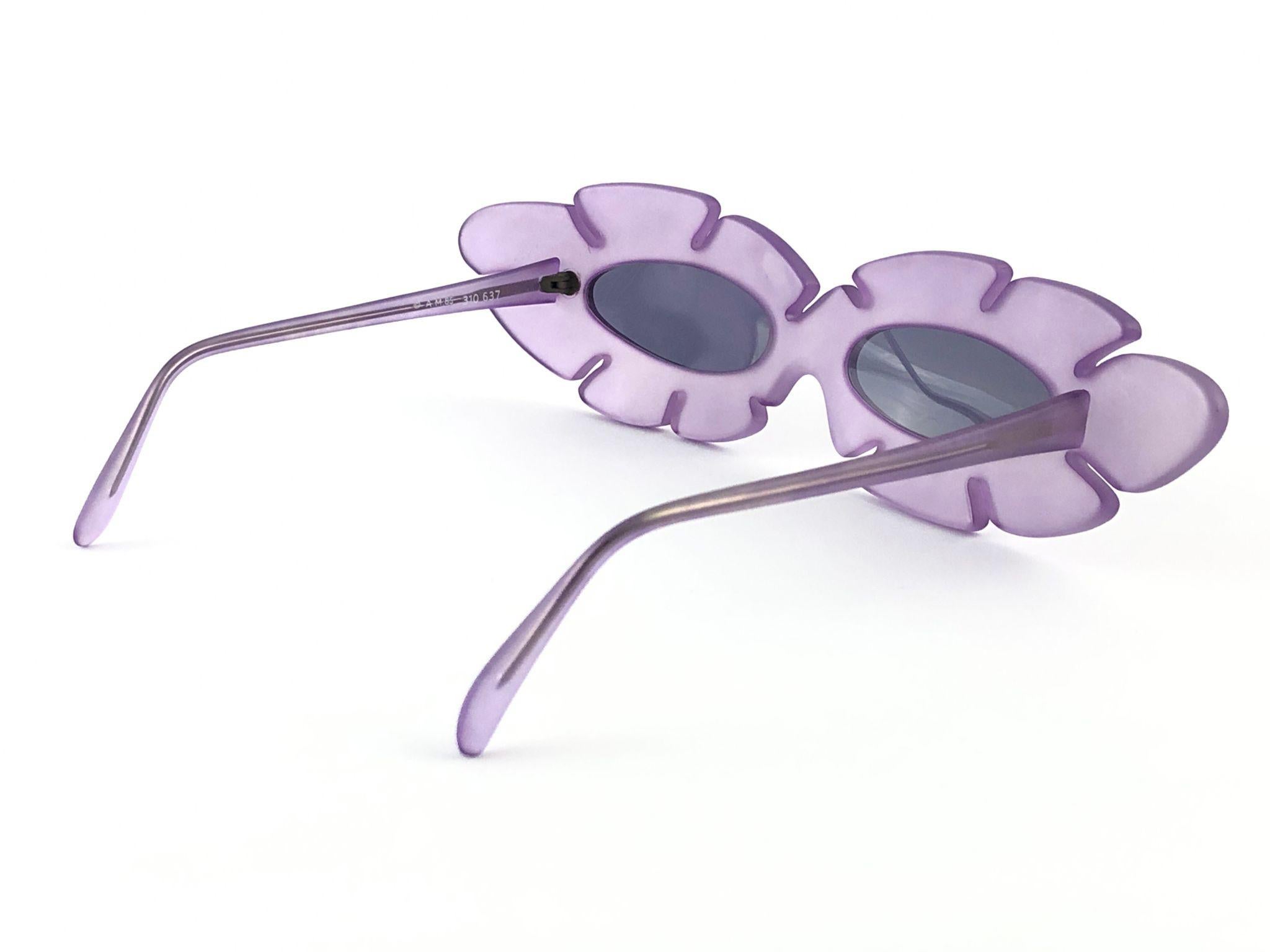 Women's or Men's New Vintage Alain Mikli AM 85 Ultra Wide Light Purple France Sunglasses 1980's