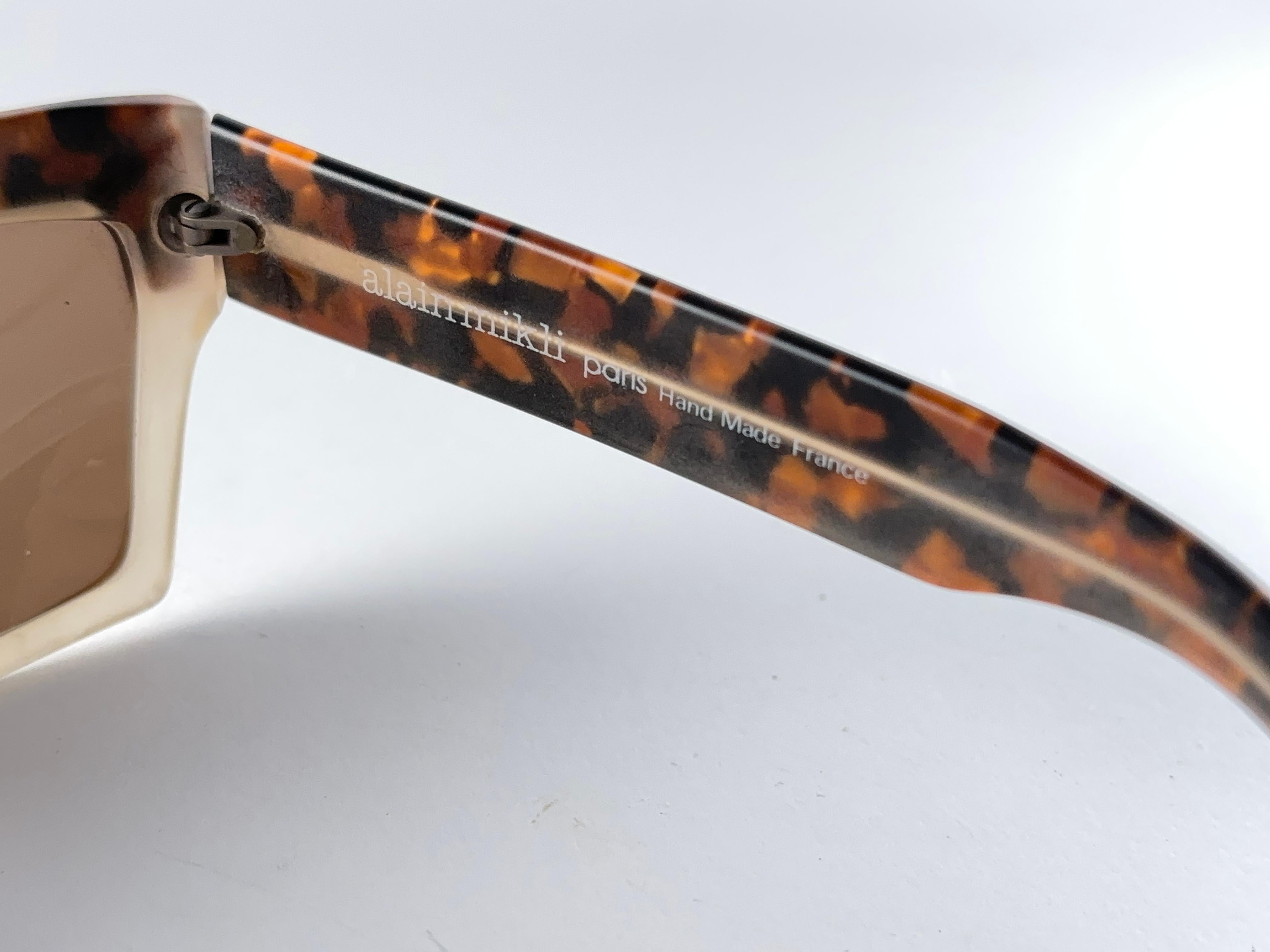 New Vintage Alain Mikli Am 88 Marbled Mask France Sunglasses 1980'S For Sale 1