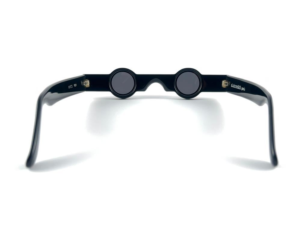 Nouveau Vintage Alain Mikli Am 89 0155 - Lunettes de soleil noires ultra rares, France, 1988 en vente 5