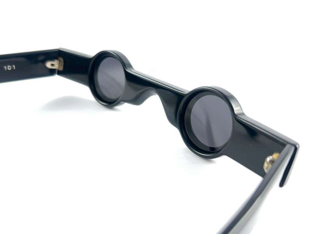 New Vintage Alain Mikli Am 89 0155 Black Ultra Rare 1988 Sunglasses France For Sale 7