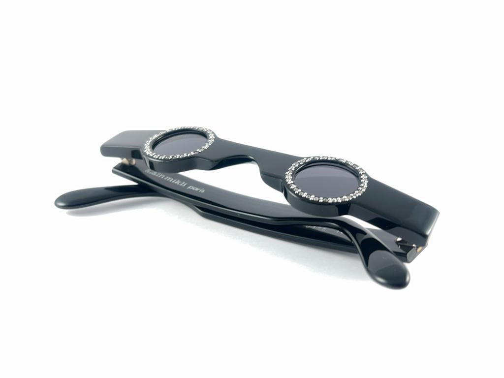 Nouveau Vintage Alain Mikli Am 89 0155 - Lunettes de soleil noires ultra rares, France, 1988 en vente 7
