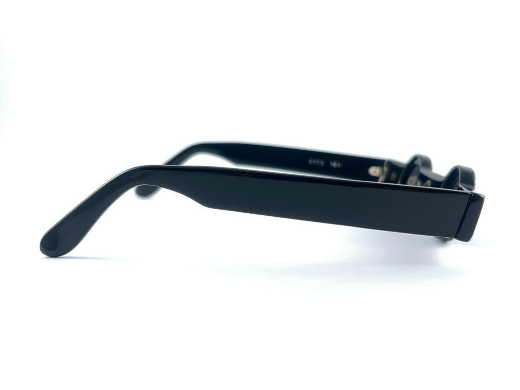 Nouveau Vintage Alain Mikli Am 89 0155 - Lunettes de soleil noires ultra rares, France, 1988 Unisexe en vente