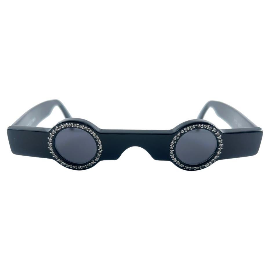 Nouveau Vintage Alain Mikli Am 89 0155 - Lunettes de soleil noires ultra rares, France, 1988 en vente
