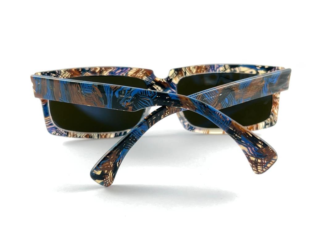 New Vintage Alain Mikli Am 89 706 Translucent  Mask France Sunglasses 1980'S For Sale 5