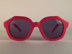 Neu Vintage Alain Mikli Candy Red 089511 Made in France Sonnenbrille 1980er Jahre