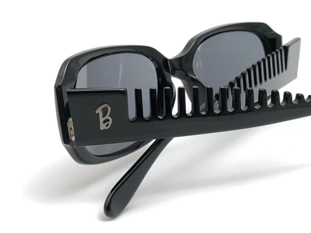 Women's or Men's New Vintage Alain Mikli for Barbie Black 405 Made in France Sunglasses 1980's