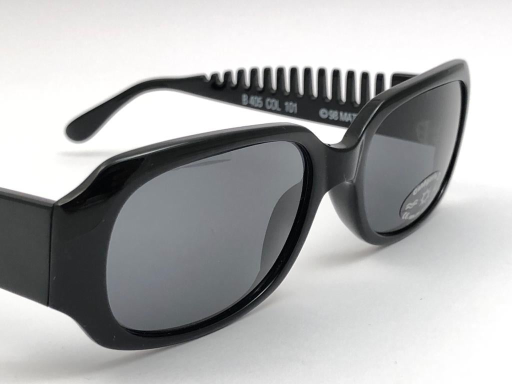 New Vintage Alain Mikli for Barbie Black 405 Made in France Sunglasses 1980's 2