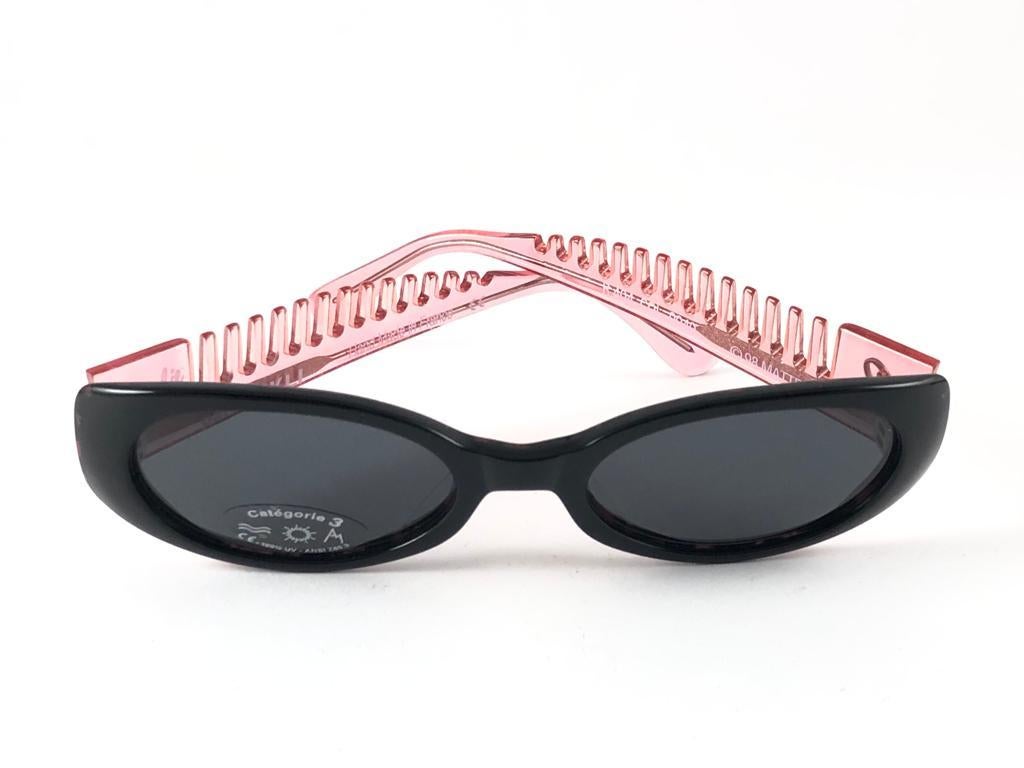 New Vintage Alain Mikli for Barbie Black & Pink 404 France Sunglasses 1980's For Sale 5