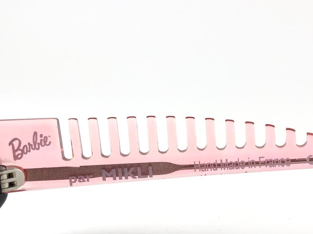 Beige New Vintage Alain Mikli for Barbie Black & Pink 404 France Sunglasses 1980's