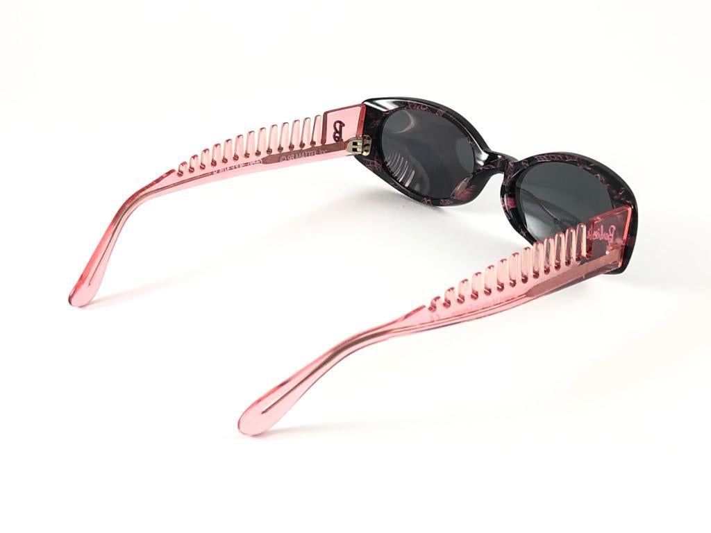 Women's or Men's New Vintage Alain Mikli for Barbie Black & Pink 404 France Sunglasses 1980's For Sale