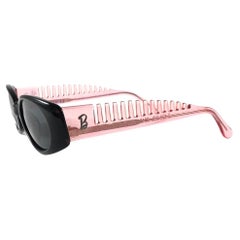 Neu Vintage Alain Mikli für Barbie Schwarz-rosa 404 Frankreich-Sonnenbrille 1980er Jahre