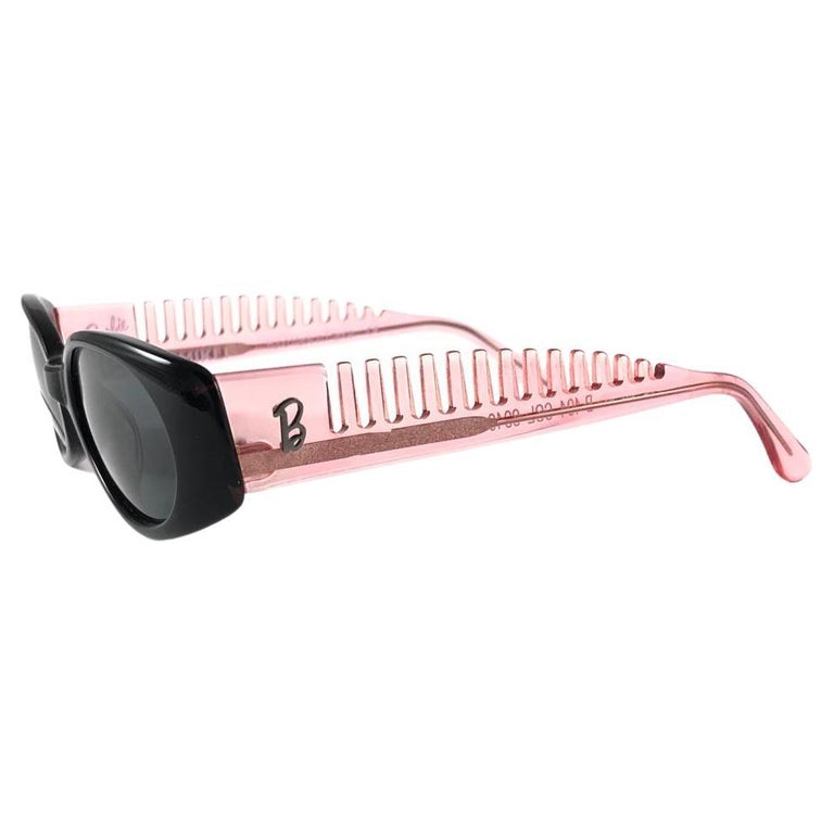 New Vintage Alain Mikli for Barbie Black and Pink 404 France Sunglasses  1980's For Sale at 1stDibs