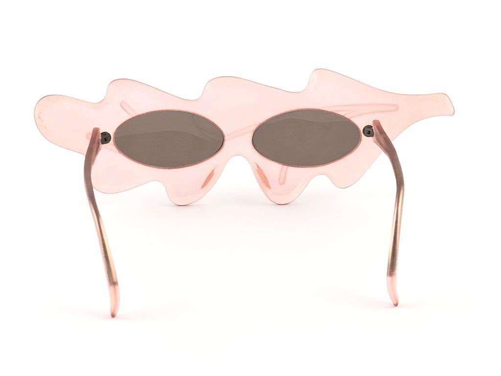 New Vintage Alain Mikli Light Rose Made in France Sunglasses 1980's For Sale 1