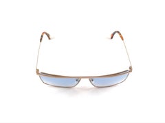 New Vintage Alain Mikli Rectangular Gold Frame Sunglasses 1980's Made in France