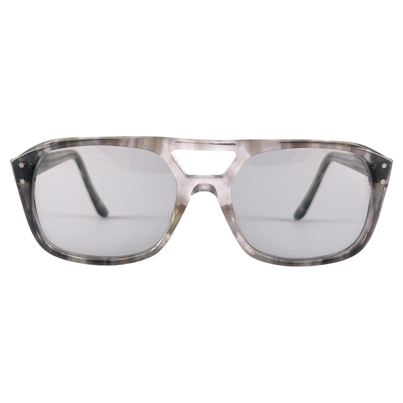 New Vintage American Optical Aerius Translucent Pilot Sunglasses Made in Usa