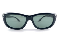 New Vintage American Optical Midcentury Black "Everglade" Sunglasses 1960's Usa