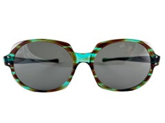 New Vintage American Optical "Suntique" Green Sunglasses 60'S Made In Usa