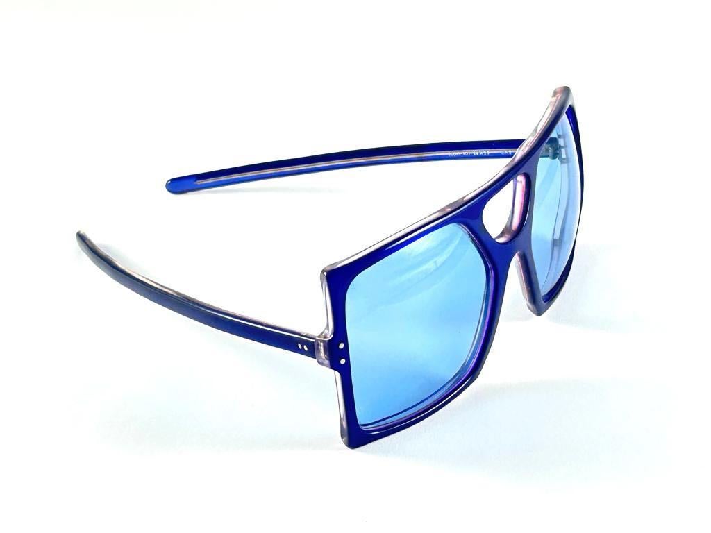 amerikanische kobaltblaue Mod 101 Maske-Sonnenbrille 1980, Vintage im Angebot 2