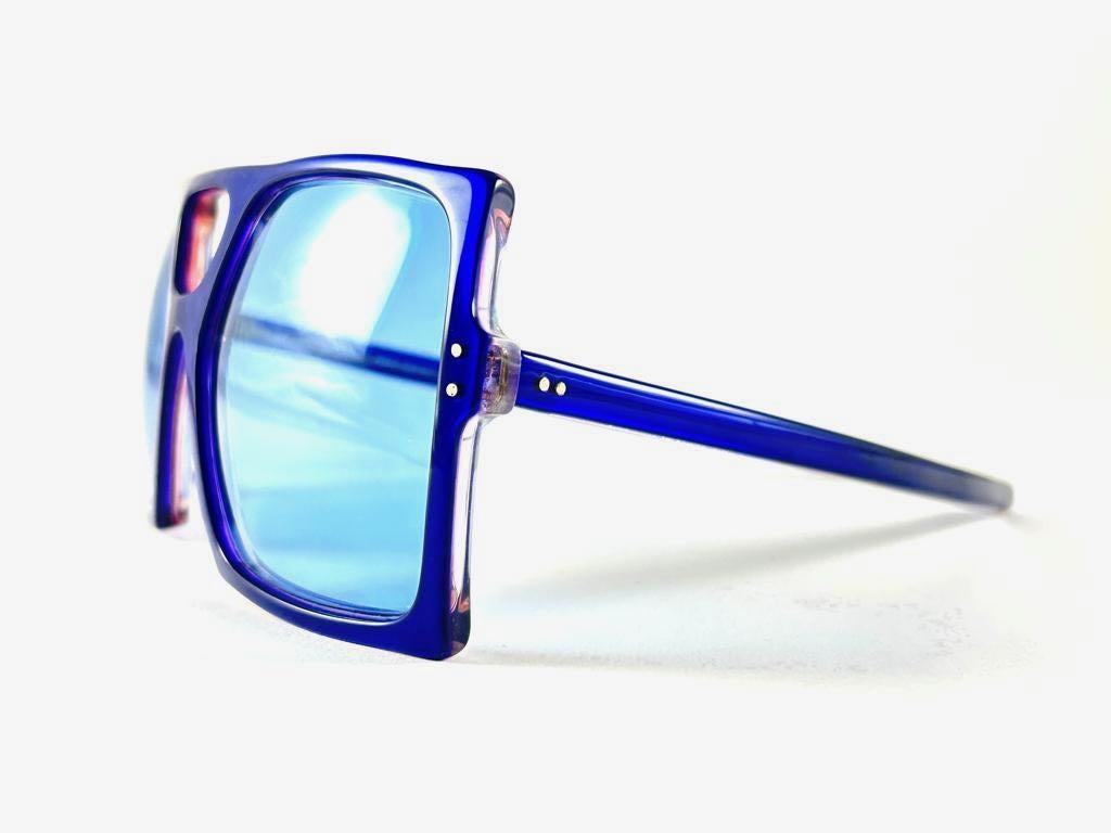 amerikanische kobaltblaue Mod 101 Maske-Sonnenbrille 1980, Vintage im Angebot 4