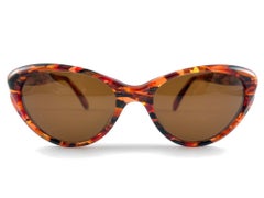 New Vintage Anglo American Eyewear " Carmel " Cat Eye 80'S England Sunglasses