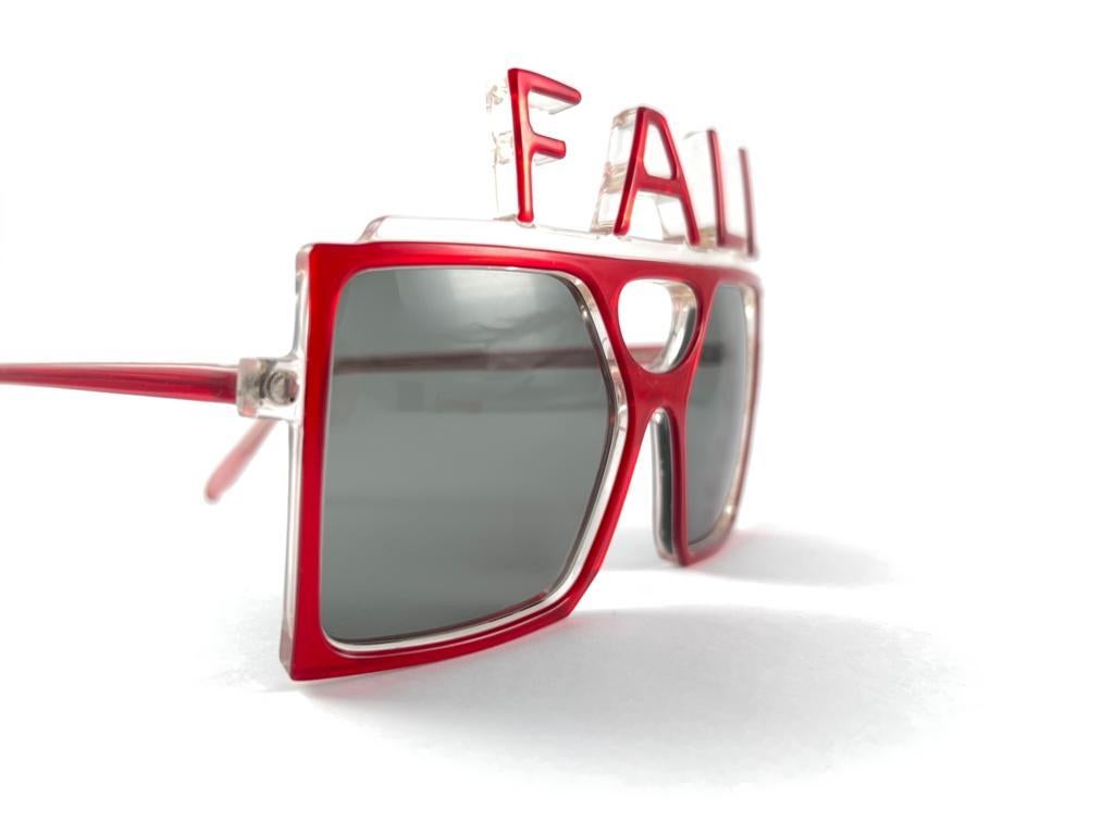 Women's or Men's New Vintage Anglo American Eyewear Cobalt Red Mod 101 Falling La 1 Sunglasses