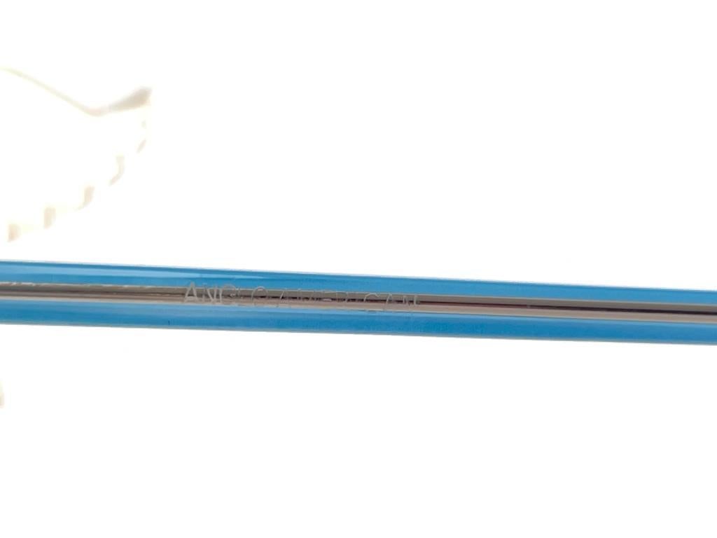 Neu Vintage Anglo-amerikanische Brillen „ Cockatoos“ Blaue Sonnenbrille mit Rahmen 1970er im Angebot 2