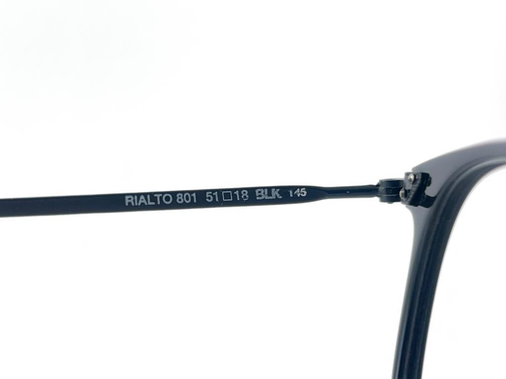 New Vintage Anglo American Eyewear Rialto Rx Black Oval Made In England For Sale 4
