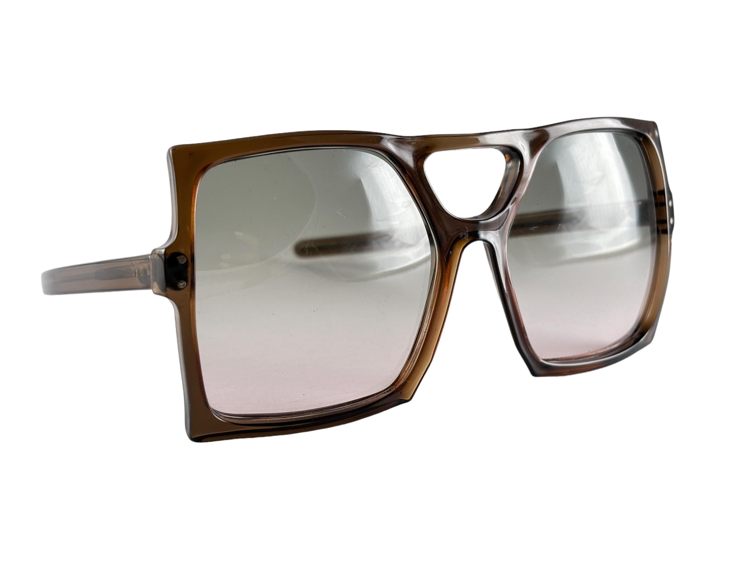 New Vintage Anglo American For Sir Winston Brown Mask Sunglasses 1980 4