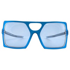 Neue anglo-amerikanische Vintage-Sonnenbrille mit Electric Blue Mask-Muster, 1980