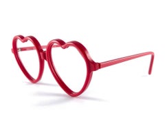 New Vintage Anglo American Hearts Candy Red Rx Sunglasses 1980's England
