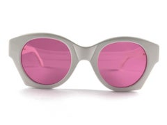 Neue Vintage Anglo American Mirama White Frame 1970'S Made in England Sonnenbrille