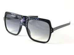 Neu New Vintage Anglo American Mod 97 Schwarze handgemalte Schmetterlings-Sonnenbrille 1980