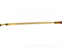 Occhiali da sole vintage Anglo American Optical Gold M85 Flip Top 1960's