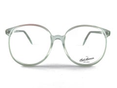 New Vintage Anglo American Optical Rx rotondo turchese traslucido anni '70 Inghilterra