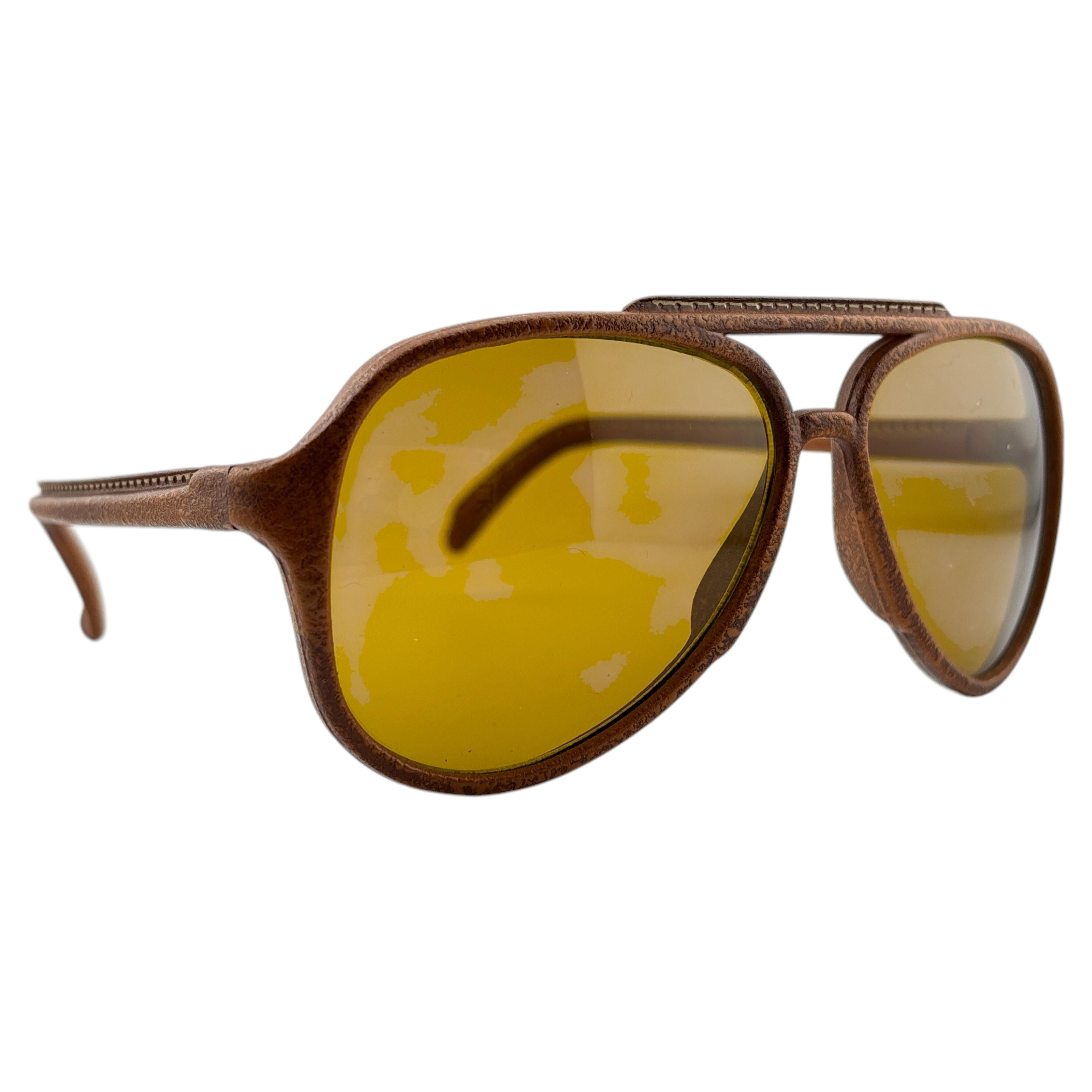 Pre-owned Katharine Hamnett New Vintage Aviator Outdoorsman Brown 1990's Sunglasses