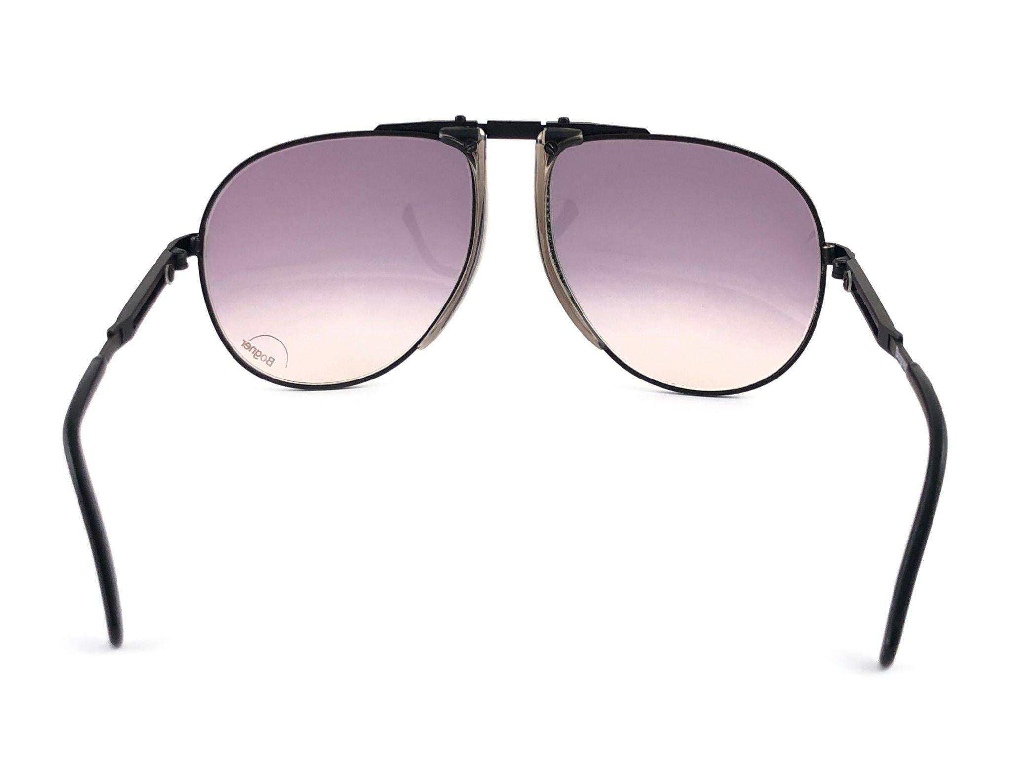 Mint Vintage Bogner von Eschenbach 7001 Großer Schwarzer Matter Roger Moore, Mint  Sonnenbrille 4