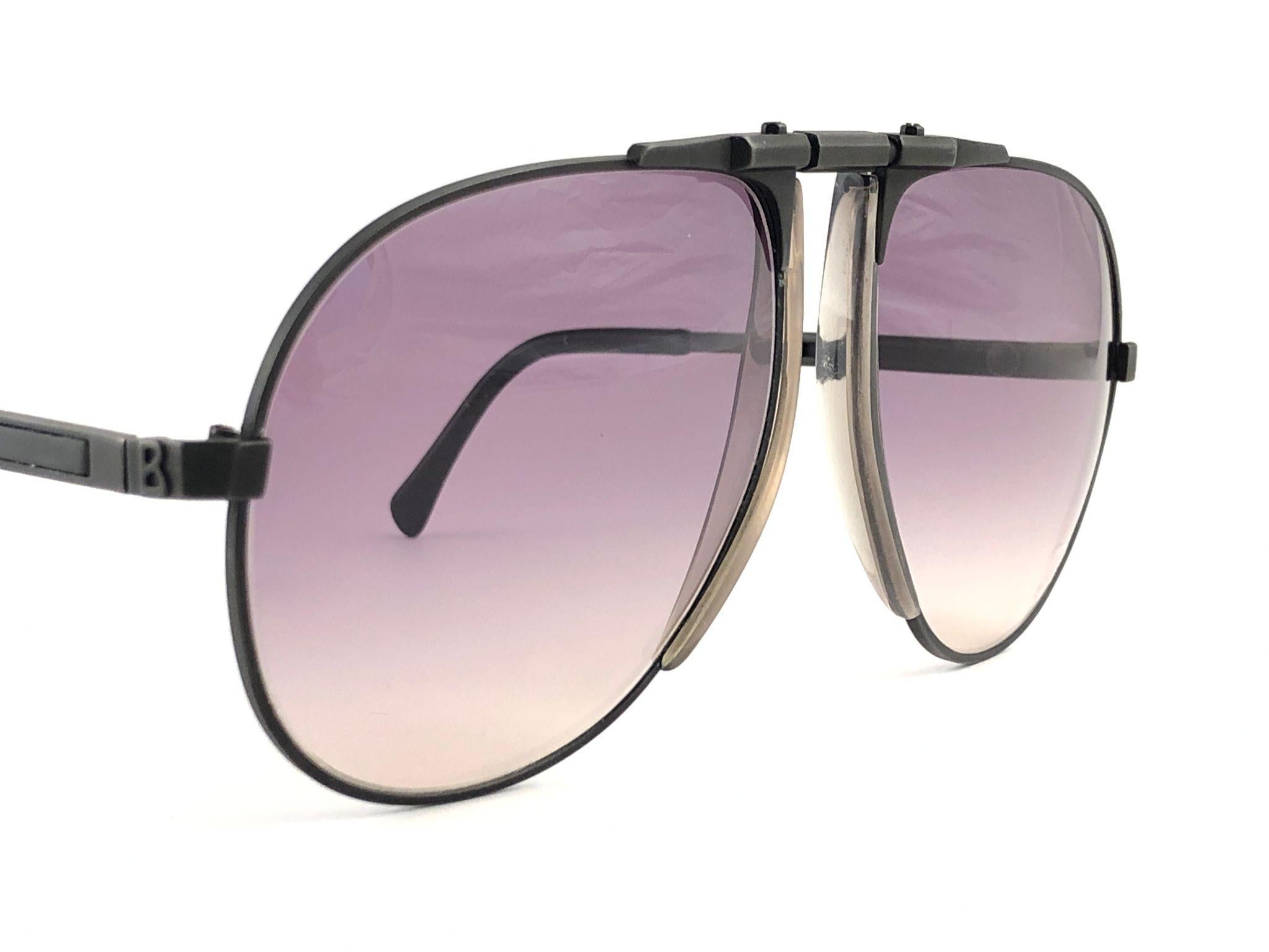 Mint Vintage Bogner von Eschenbach 7001 Großer Schwarzer Matter Roger Moore, Mint  Sonnenbrille 3