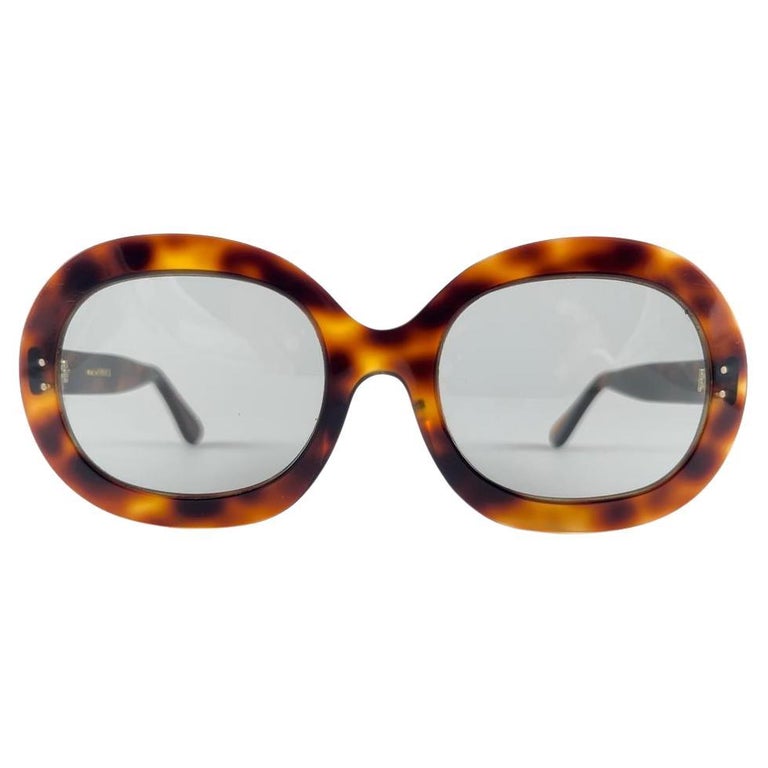 Vintage Butterfly Oversized Tortoise Grey Lenses 60'S France