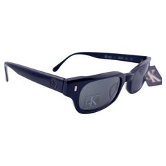 New Vintage Calvin Klein Ck Sleek Black 4009 Y2K Occhiali da sole Made In Italy