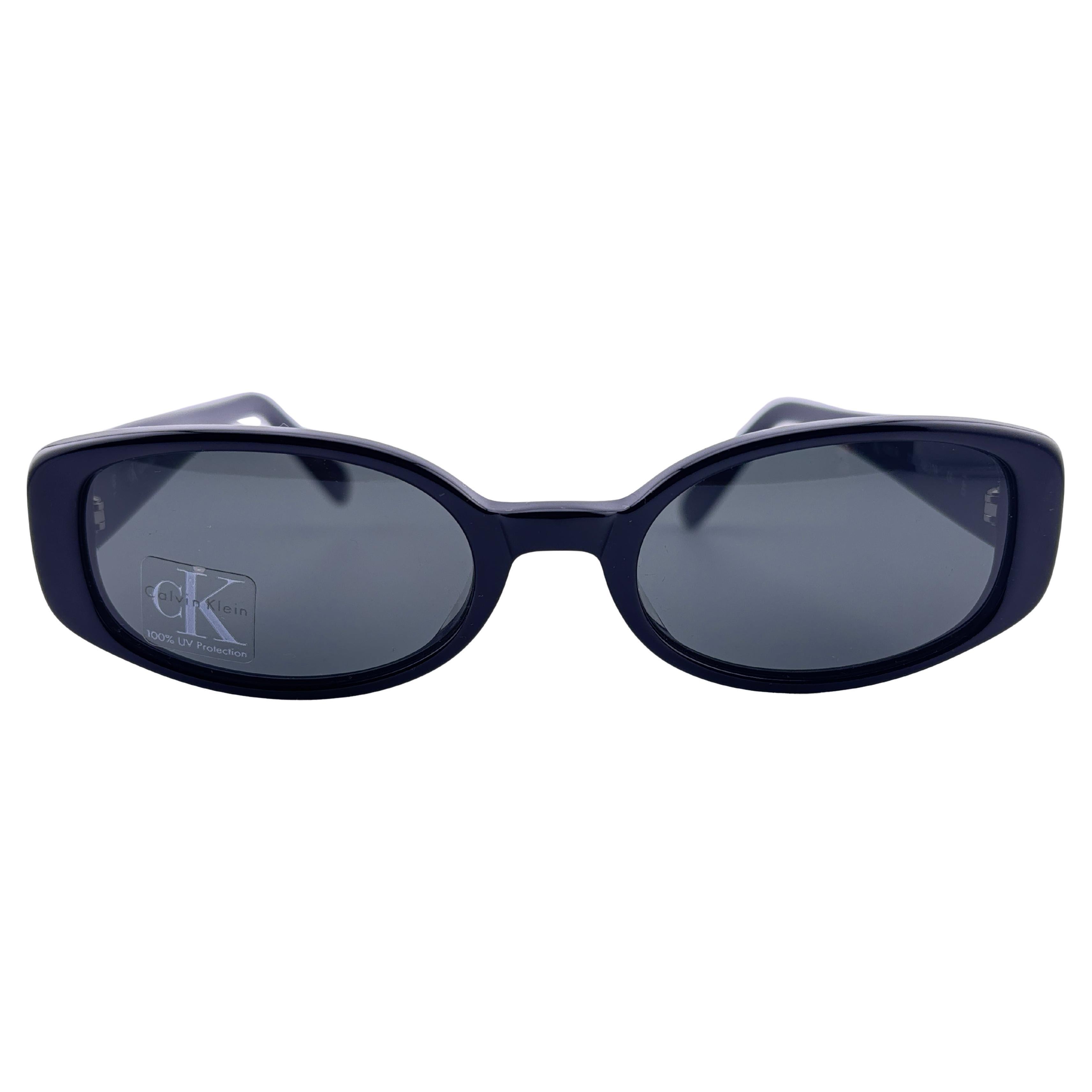 Neue Vintage Calvin Klein Ck Sleek Schwarz 4022 Y2K Sonnenbrille in Italien gemacht