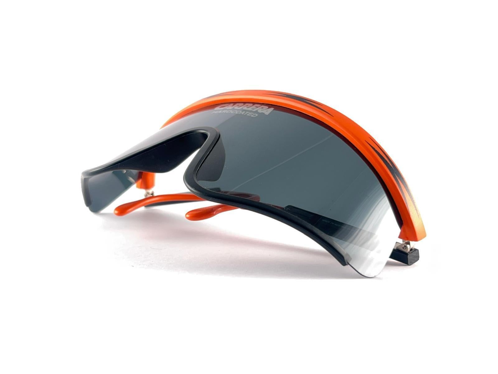 Neu Vintage Carrera 5449 45 Hardcoated Sport Schild-Sonnenbrille 1980er Jahre Österreich im Angebot 6